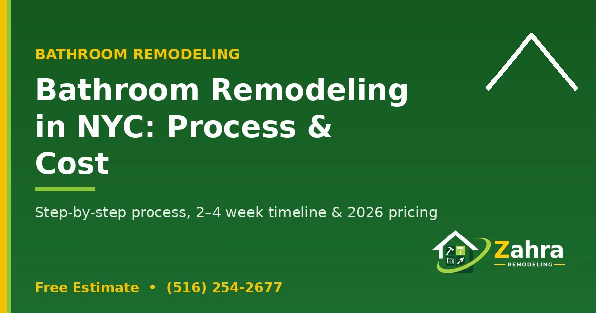 Bathroom Remodeling in NYC: Process & Cost
