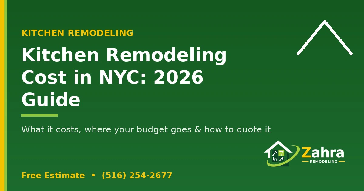 Kitchen Remodeling Cost in NYC: 2026 Price Guide